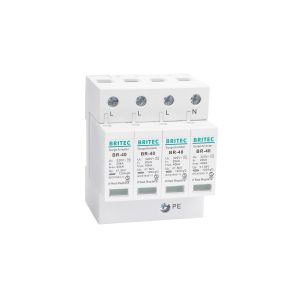 Buy cheap IEC61643 40KA 4 Poles AC Electrical Surge Protector Lightning Protection from wholesalers