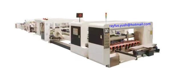 Buy Automatic Folder Gluer Stitcher Inline Machine, inline Strapper as option, PP belt heated or PE tape tied at wholesale prices