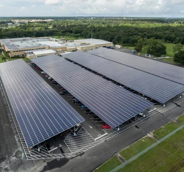 Buy Double Row Solar Car Parking SS304 Carport Solar Mounting Structure Waterproof Adjustable Metal PV Panel Support System at wholesale prices