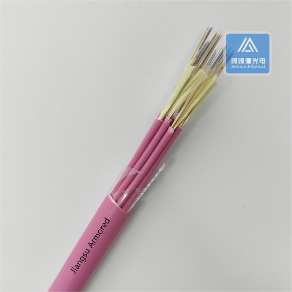 OM4 96 Core Fiber Optic Cable Pink Break Out Fiber Cable Data Center LSZH 13.5mm