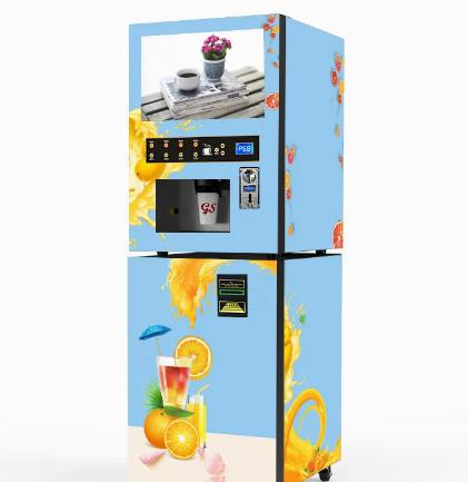 Buy Self Service Food Orange Juice Vending Machine Coin Note Payment With Cooling System at wholesale prices