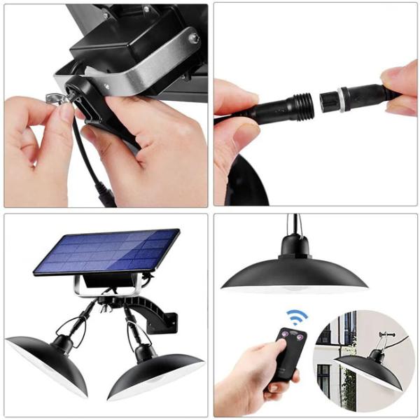 Induction Led Solar Chandelier Waterproof for Outdoor Home Garden Balcony Lights