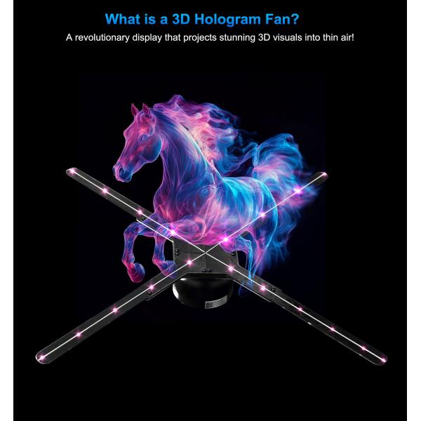 High Resolution 75Cm Cloud Control Splicing Wifi Display Advertising Signage Large Size 3D Hologram