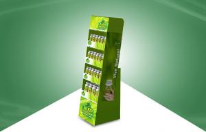 China Four Shelf Free Standing Cardboard Displays Eco Friendly Cmky Offset Printing on sale