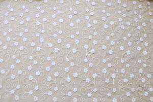 Quality Floral Pattern Nylon Lace Fabric Embroidered Tulle Fabric For Wedding Dress for sale