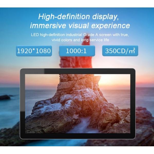 21.5 Inch Rack-mounted Server Monitor Touches Panel Pc I3 I5 I7 RS232 RS485 GPIO Touch Screen All in One Industrial PC