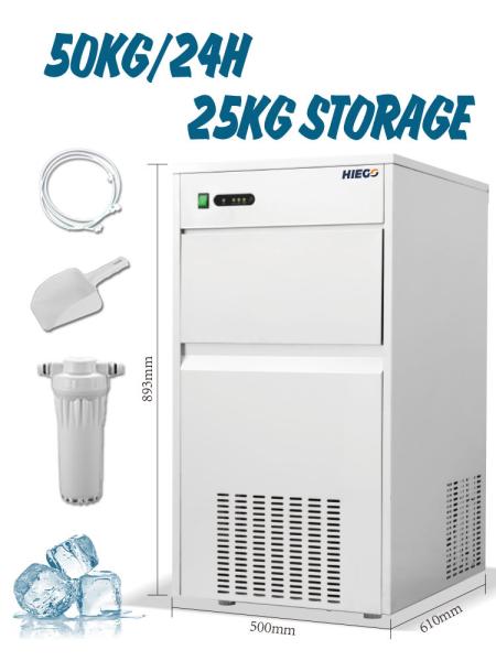 Buy 50kg Portable Nugget Ice Machine Commercial Automatic Bullet Ice Cube Maker at wholesale prices