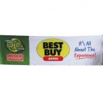 Light Weight Fence Mesh Banners , Outdoor Mesh Banners Custom Size Seamed