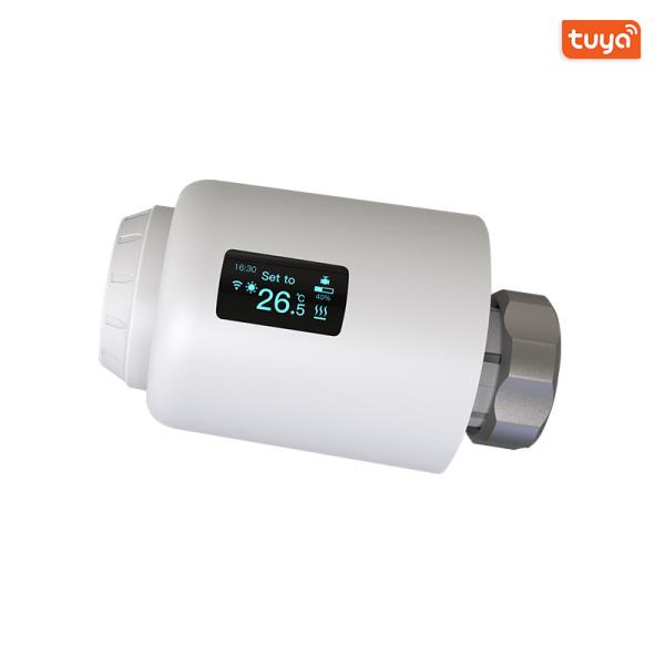 Home ZigBee WiFi Smart Thermostat For OLED Display Screen / Radiator Valve