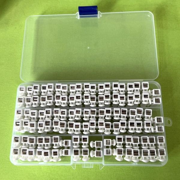 CH2 2 Poles Press Type 3 Pin Quick Connect Power Terminal Block LED Cable Crimp Connectors Terminals