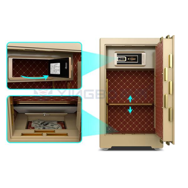 YB/ZY-80 Liquid Crystal Display Panel Bank Grade Biometric Safe Box With Vertical Lock Design