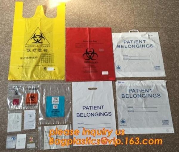 Buy LDPE drawstring type biohazard waste garbage bag, HDPE drawstring type biohazard waste garbage bag, isolation infectious at wholesale prices