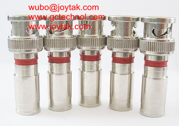 BNC male Coaxial Connector Compression Type 75ohm for RG59 Coax Cable monitoring use BNC compression