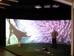 Quality HD Customized Curved Projection Screen,fixed frame screen 180 Degree For Flight Simulator for sale