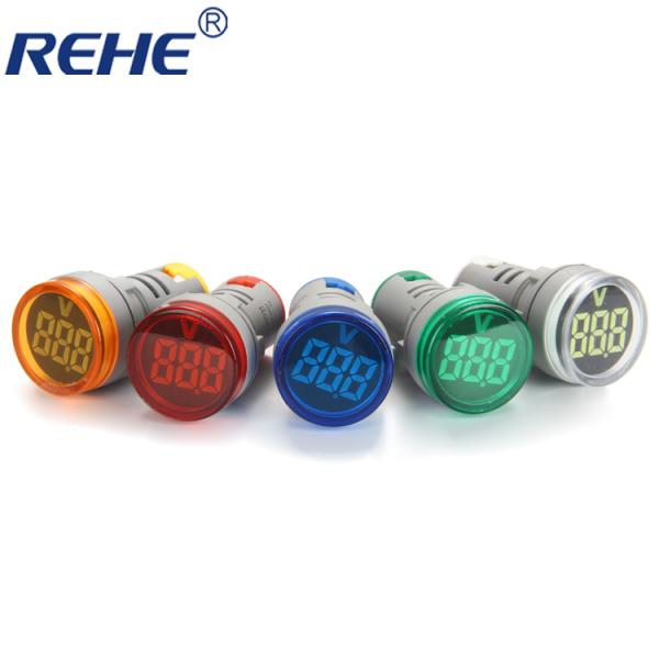 22mm mini round led indicator light/lamp Voltmeter digital indicator signal light