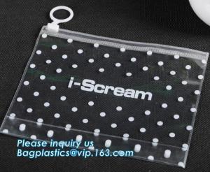 China Zipper Pouch Plastic Cosmetic Bag Pouch Vinyl Slider Zipper Bag, Travel Toiletry Cosmetic Bag, Zipper MakeUp Pouch on sale