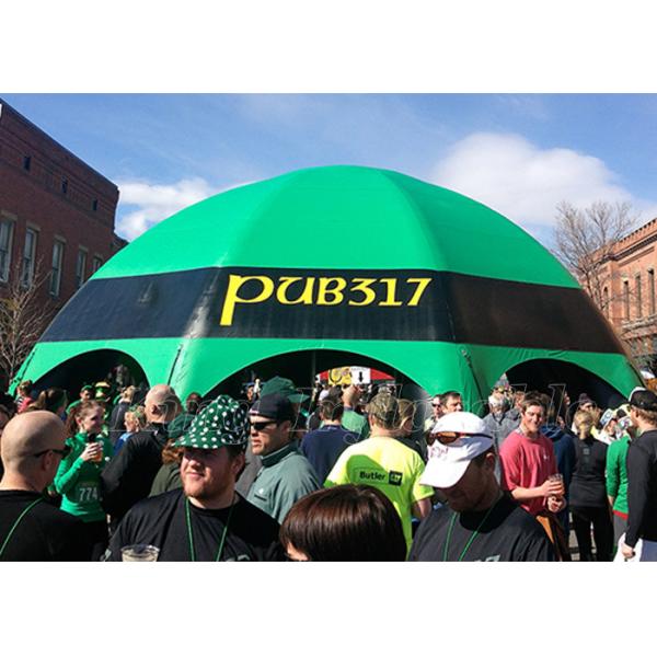 Inflatable Event Tent Green Black Commercial Shade Blow Up Canopy Spider Tent