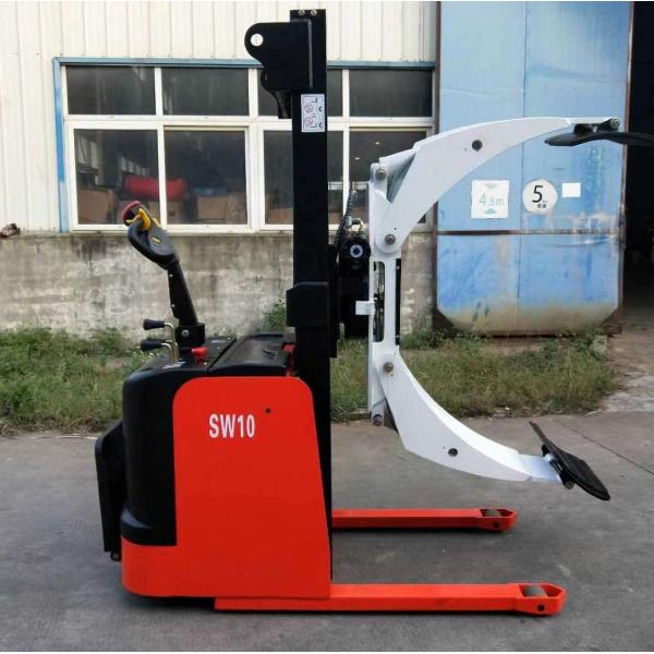 Electric Drive System Full Electric Roll Stacker With Leg For Holding Goods Rotating Raising And Placing