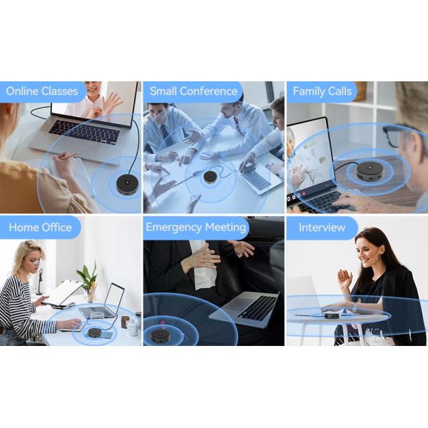 Wireless USB Conference Speakerphones Noise Cancelling 360 Degrees Omnidirectional