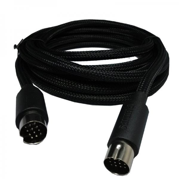 Buy Black Braid Power Din Cable MIDI Interface / 8Pin MIDI Cable Male to Male at wholesale prices