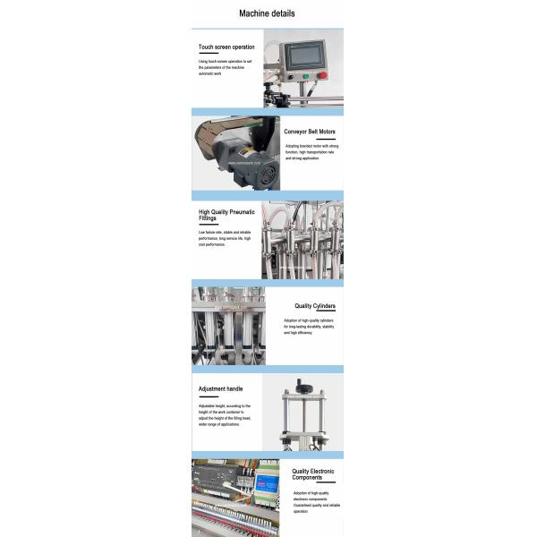 Automatic Straight Line 4 Heads Automatic Servo Liquid Filling Machine 100-1000ml
