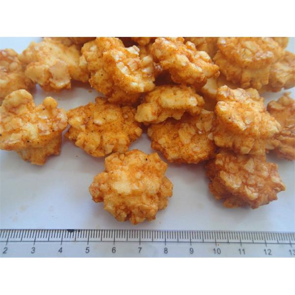 Cruncy Baked Rice Cracker Snacks Spicy BBQ Flavor Tapioca Starch