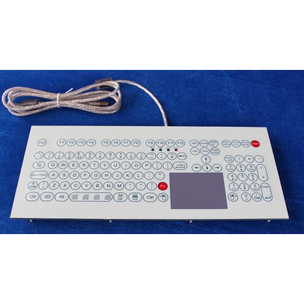 108 key IP65 top panel mounting industrial membrane waterproof keyboard with touchpad