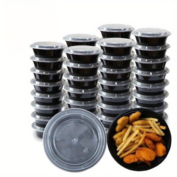 Buy Round 16oz Microwave Safe Disposable PP Soup Container with Lid for Takeout at wholesale prices