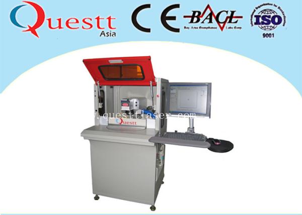 Buy High Precision Automatic Fiber Laser Marking Machine With 2 Station Rotate Table at wholesale prices