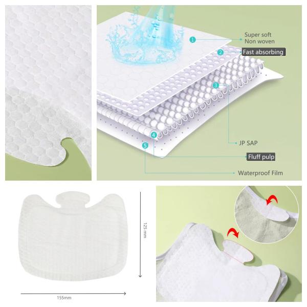 Soft Leakproof Absorbent Dribble Bibs White Dribble Bibs With Lightweight Design