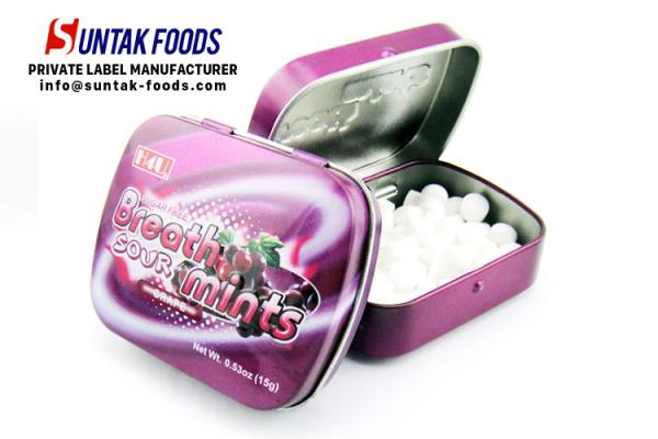 Buy Portable Grape Fruit Flavored Candy For Children With Square Box Package at wholesale prices