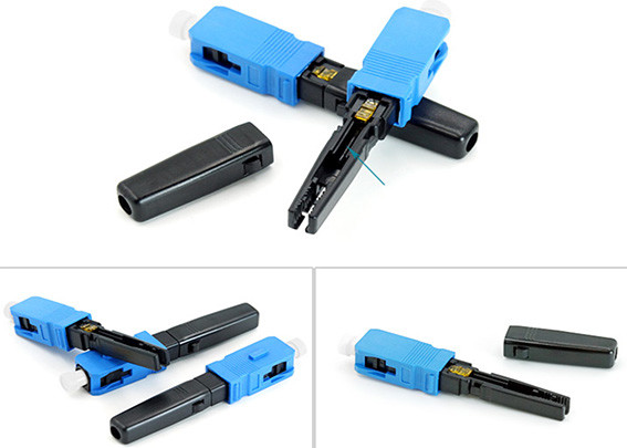CATV FTTH SC PC Fiber Optic Fast Connector , Quick Assembly Connector