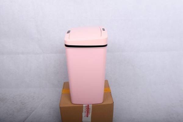 Buy Pink Motion Sensor Wastebasket , 12L Rectangular Trash Can With SGS Certificate at wholesale prices