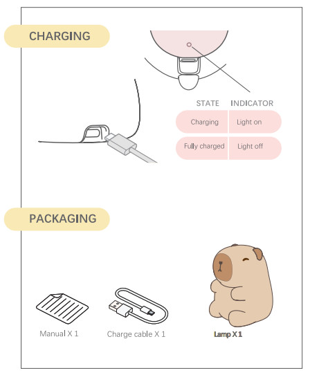 Custom Logo Capybara Kids Gift Bedroom Sleeping Cute Soft Lamp Color Gradient Dog Silicone Night Light