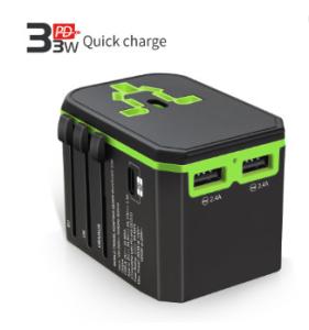 Quality 2019 Newest design 33W PD fast charger Type C charger USB travel adaptor universal power adapter multi plug socket for sale