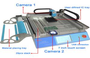 Quality SMT Pick and Place machine with Top and bottom Camera Windows 7 computer for sale
