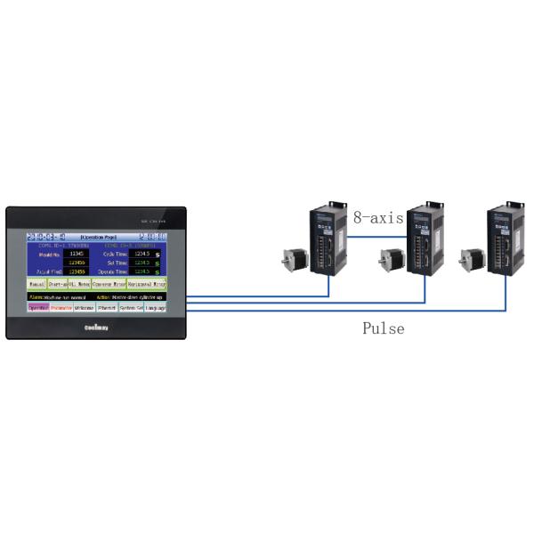 Coolmay 7 Inch Industrial 24v Digital Input Analog Temperature Humidity Touch Screen Panel Small Mini Fx Fx1n Fx2n Fx3u Board Plc HMI Integrated