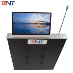 LCD monitor lifting conference system with retractable monitor and discussion