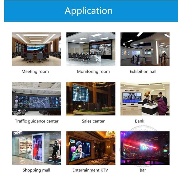 Original 55 Inch 0.88mm bezel 3x3 IPS LCD LED TV Video Wall Display 800nits 1080p 4K Wall Mounted Video Wall