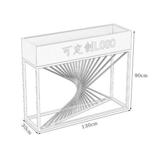 Individuation custom metal planter boxes rectangular flower pot wholesale
