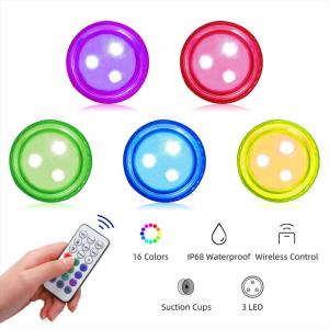 China Small Submersible LED Lights Mini Waterproof RGB LED Tea Lights Candles Party Events Home Vase Pool Pond Decor on sale