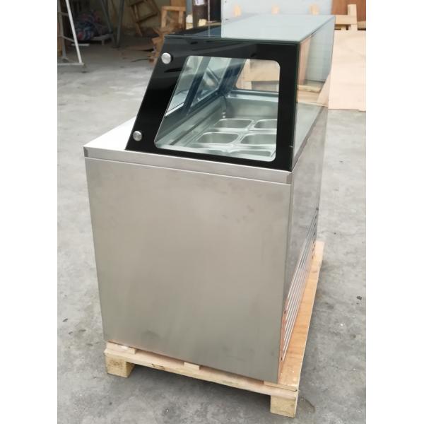 Ice Cream Refrigerated Showcase Freezer , 6 trays Gelato Storage Freezer