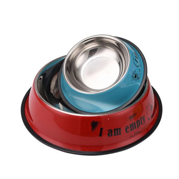 Multi Color 2200ml Pet Feeder Bowl 6.4cm No Spill Dog Bowl