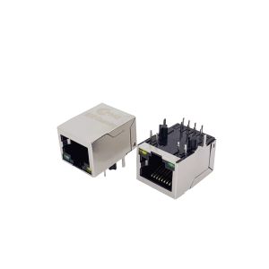 China Right PCB Mount LED Transformer RJ45 Modular Jack on sale