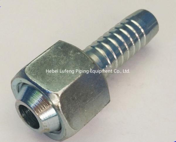 Customized forged metric female thread hose fitting double connector hydraulic fitting metric barbed hose fittings