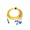 Low Loss 12F 3.0mm OM3 LSZH MPO fiber patch cord Customized Color for sale