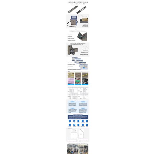 IP55 Protection Industrial Continuous Inkjet Printer Customized Real Time Monitoring