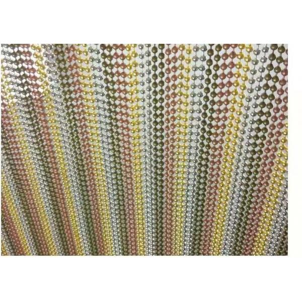 4X6 Stainless Steel Decorative Wire Mesh Ball Chain 8mm Diameter Customized