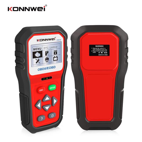 Buy Handheld free upgrade 2.8 inches black and white screen car battery tester KW818 support read and erase fault codes at wholesale prices