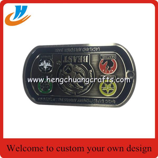 Buy Dog tag medal coins/soft enamel process metal challenge coin high quality custom at wholesale prices